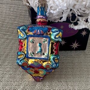 Colorful Glass Dreidel Ornament